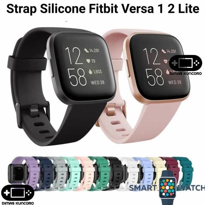 Strap Silicone Fitbit Versa 1 2 Lite silicon tali jam tangan karet