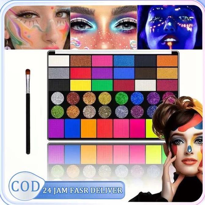 ADX 42 Warna Body Face Painting Make Up Cat Body Painting Wajah Face Body Painting Make Up Set