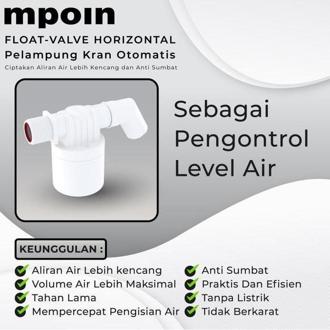 MPOIN FLOAT VALVE HORIZONTAL / PELAMPUNG KRAN OTOMATIS PREMIUM