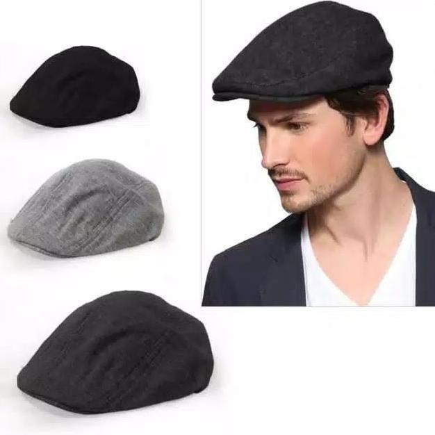 Cap- Topi Pet Flat Cap Topi Keren Desa Topi Dara Flatcap