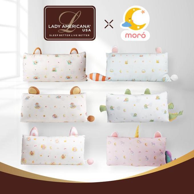[RANDOM GIFT] Moro Baby Pillow Size Large - Bantal Bayi