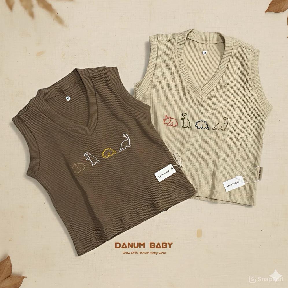 DANUM BABY - VEST WAFFLE KNIT - Vest Rajut Bayi dan Anak - Rompi Waffle Bayi dan Anak - WAFFLE KNIT