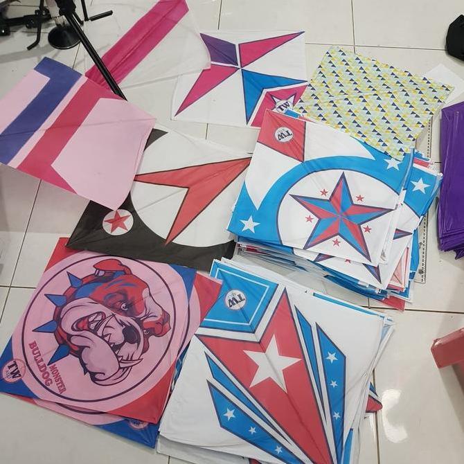 (Best) (1 pack) Grosir layangan sablon 55-58 murah bagus untuk dijual kembali / layangan anak / laya
