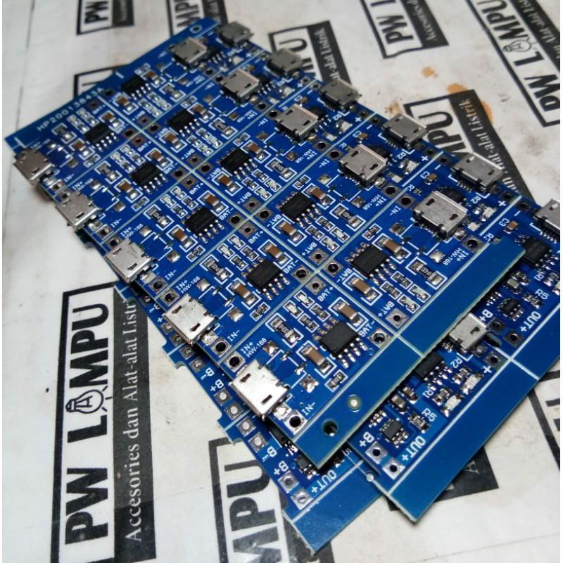 Kit Modul Tp4056 Charger Baterai 18650 Batre Li Ion Baterai Hp