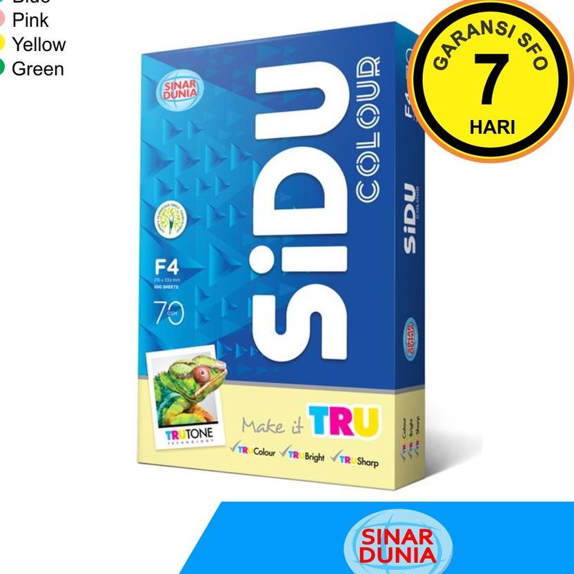 Kertas Hvs F4 Color 70 Gsm - Sidu - Sfo Semarang Official
