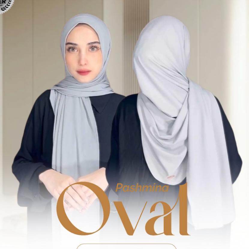 Pashmina Oval Jersey Polos |Hijab Tebal Premium Anti Licin | Jilbab Premium | Nara By Dara Luxury