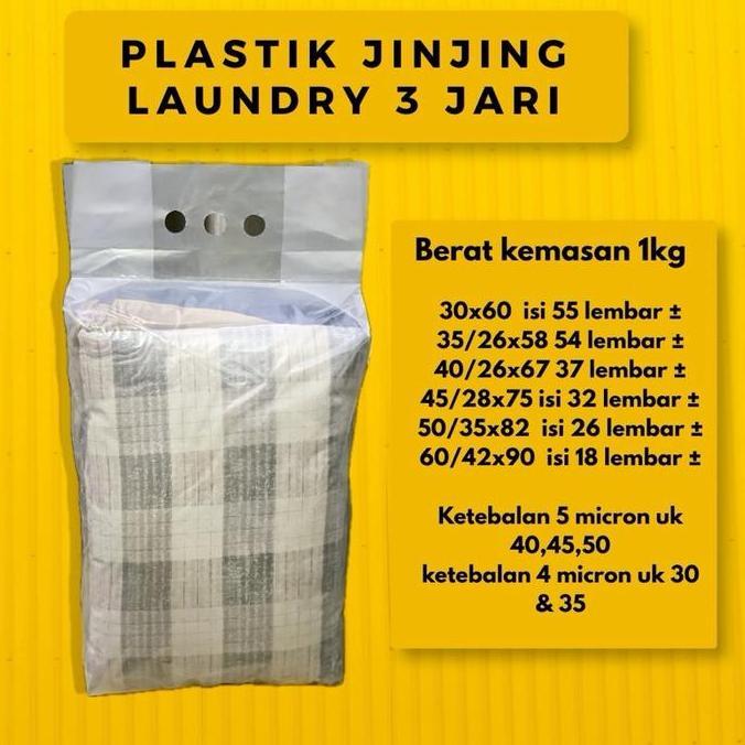 READY Plastik jinjing laundry 3 jari (1kg) / Plastik HD Laundry BE5T QUALITY