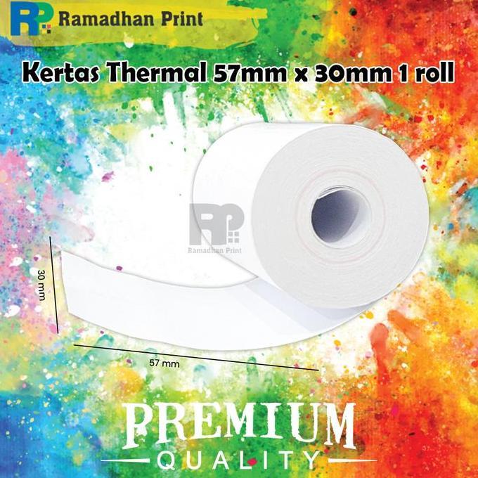 Kertas Struk Thermal 57x30mm / 57 x 30 / 57x30 mm Kertas Coreless