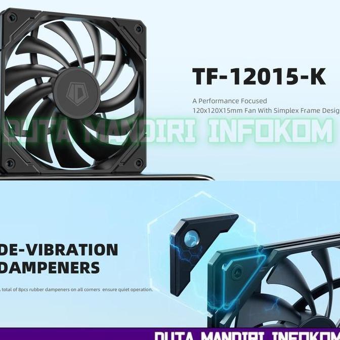 Acc- Id Cooling Tf-12015-K I Tf-12015-W - 120Mm Slim Pwm Gaming Fan Case