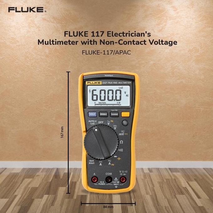 Promo FLUKE 117 Electrician's Multimeter with Non-Contact Voltage - FLUKE-117/APAC Diskon