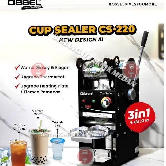 Allthebest- MESIN CUP SEALER PRESS GELAS PLASTIK 6OZ 22OZ 6 22 OZ OSSEL CS 220