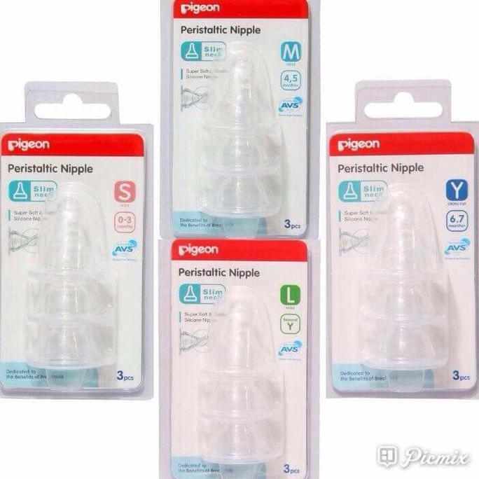 PIGEON PERISTALTIC NIPPLE ISI 3 / NIPPLE PIGEON / DOT BAYI