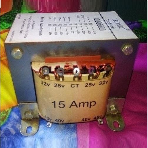 Trafo Tronic 15A seri 15A CT-45V +CT 12-18V Trafo 15A Merk Tronic