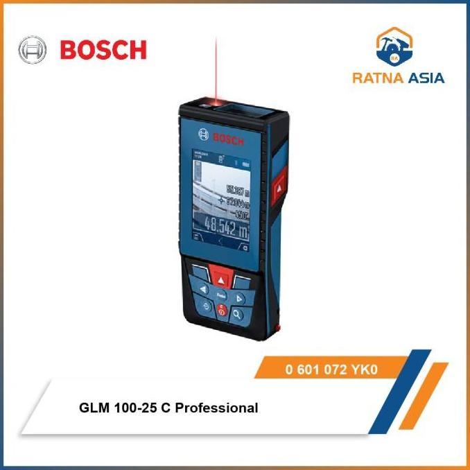 Meteran Laser Merah 100 meter Bosch GLM 100-25 C Outdoor & Indoor