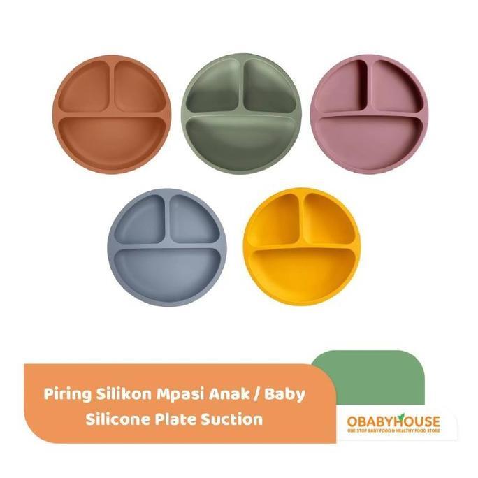 Piring Silikon Mpasi Anak | Baby Silicone Plate Suction
