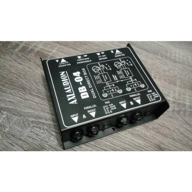 AXL AUDION Pasif Direct Box DB-04 - 2 Channel Amplifier Dual Direct Box Pasif untuk Kualitas Suara T