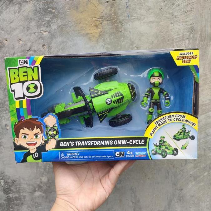ACTION FIGURE 4' BEN 10 TRANSFORMING OMNI CYCLE RUSTBUGGY PLAYMATES PS99