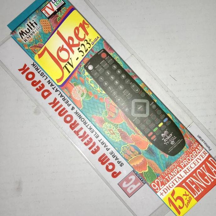 REMOTE TV JOKER UNIVERSAL REMOT TV-523+ UNTUK SEMUA MERK TV PCMED
