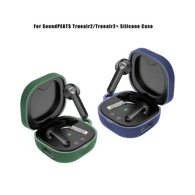 Soft Case Silikon Kompatibel Untuk TWS Soundpeats True Air 2 True Air 3 + Carabiner GADGETGEAR ID