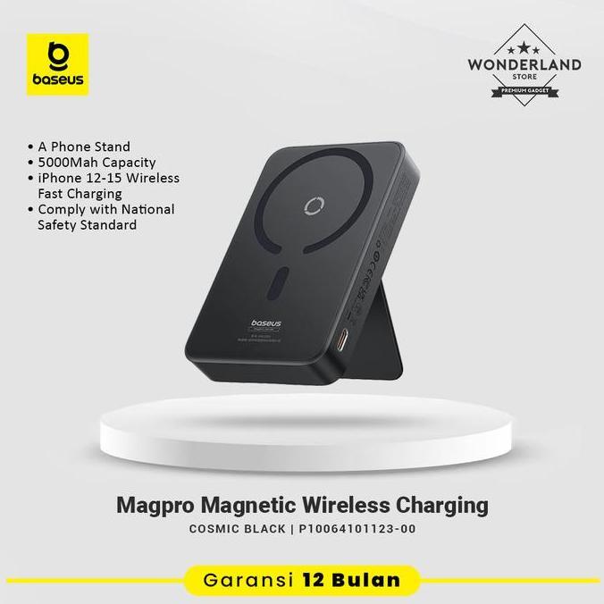 Baseus Wireless Charging Magsafe Magpro Powerbank with Stand Holder