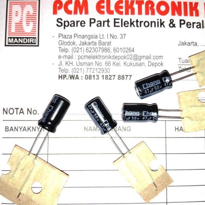 47 UF 50 V 47UF 50V 47.50V CHANG ORIGINAL CAPACITOR POLAR PCMED