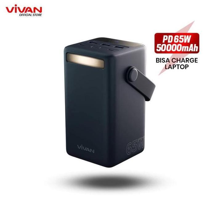 Vivan VPB-B50 50000mAh PD 65W Big Powerbank Laptop Macbook Flashlight