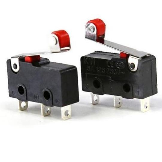 MICRO LIMIT SWITCH RODA SAKLAR KECIL 3PIN GAGANG 5A 250V BISA NO NC PCMED