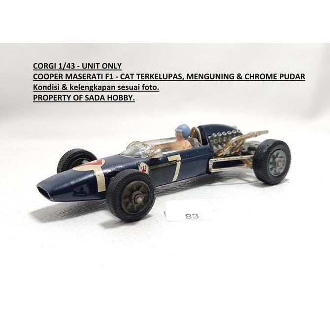 CORGI 156 COOPER MASERATI F1 NO 7 MADE IN GREAT BRITAIN UNIT ONLY VINTAGE TOYS 1/43 MIX99
