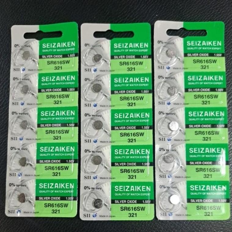 Baterai Seiko Seizaiken 616 Sr616Sw 321 1.55Volt Original (5Pcs)