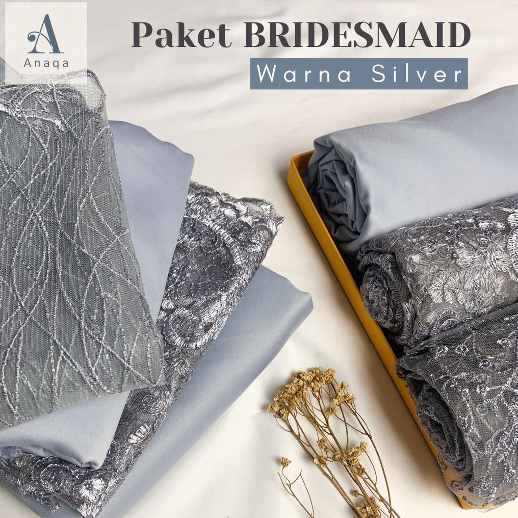 Paket Kain Bridesmaid Premium // Lamaran // Seragaman Keluarga // Wisuda Lengkap Satin Kebaya Brokat