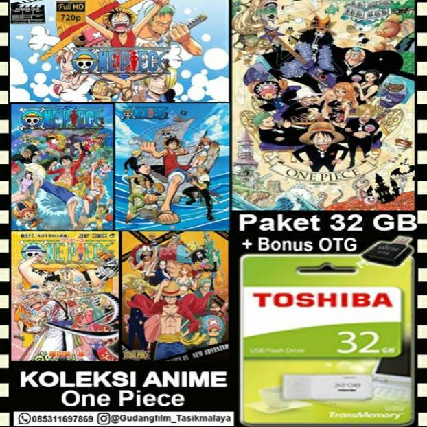 FLASHDISK TOSHIBA 32GB + FILM ANIME ONE PIECE+ OTG