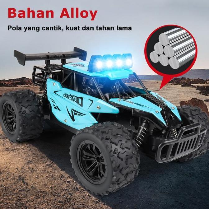 Mobil Remote Control Offroad Full Propo RC Mobil Ban Besar dengan Lampu LED Bahan Alloy Frekuensi 2.