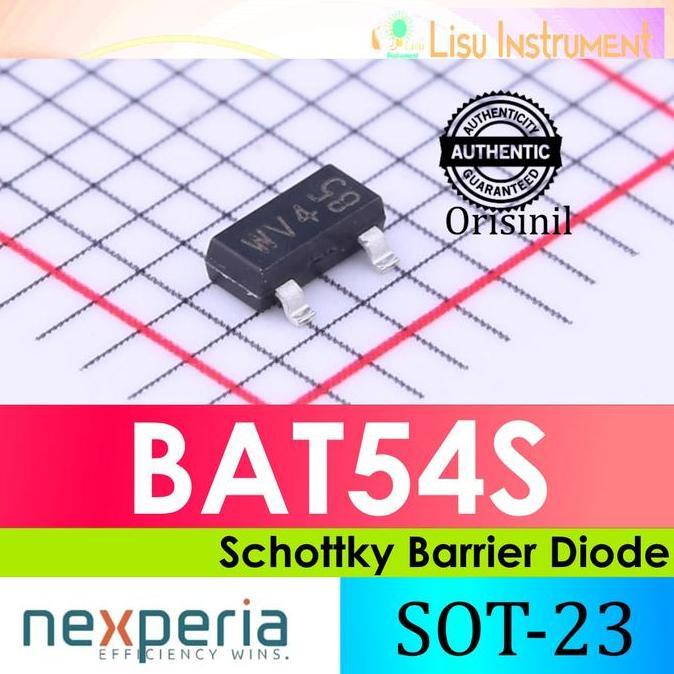 MOTRONICS BAT54S SCHOTTKY BARRIER DIODE V4 WV4 SOT-23 NEXPERIA ORIGINAL