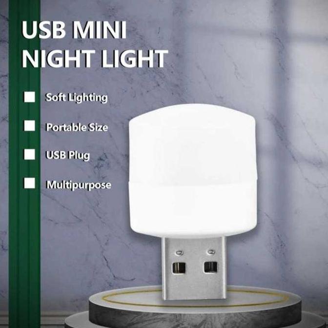 Lampu Bohlam Mini LED USB Portable Lampu Baca Tidur Travel Kecil HT