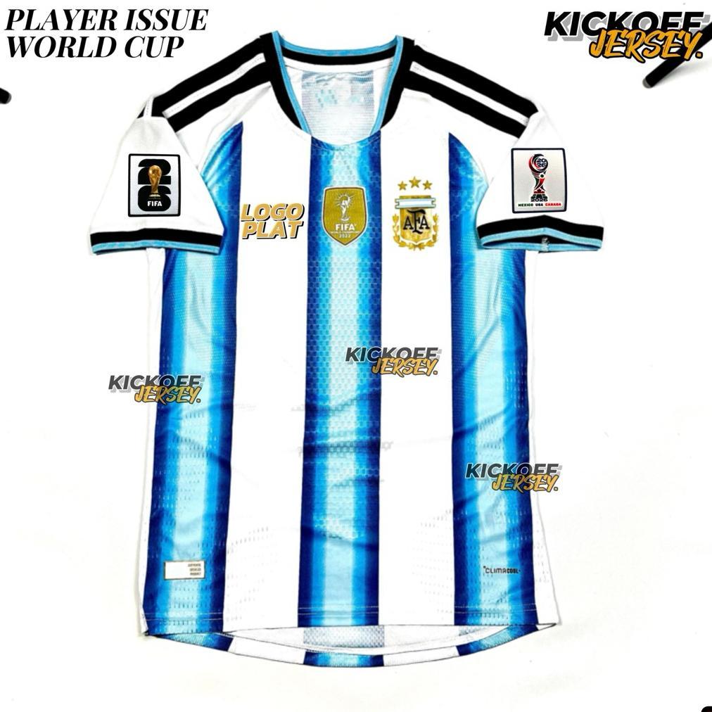 (PLAYER ISSUE) JERSEY PIALA DUNIA ARGENTINA HOME PI WORLD CUP 2026 2027 FULL PATCH 26/27