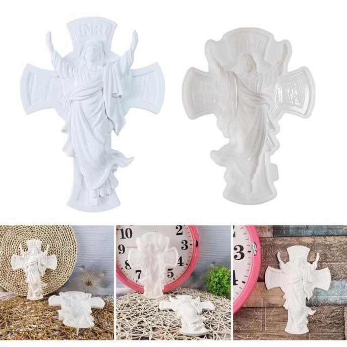Cetakan Silikon 3D Salib Yesus Jesus Cross Blessing Yesus Memanggul Salib