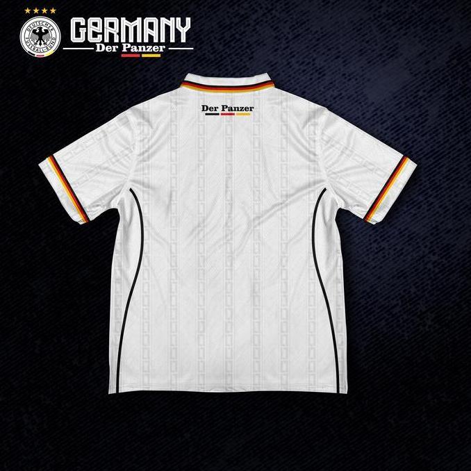 JERSEY JERMAN RETRO PUTIH - JERSEY VINTAGE - JERSEY BOLA - JERSEY FUTSAL