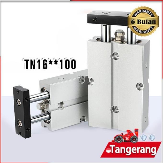 ROPA Cylinder Pneumatic TN16 Twin Rod Pneumatik Angin Air Silinder Double Stroke TN 16