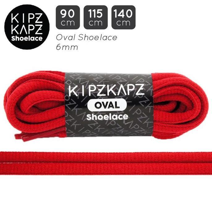 Shcd- Kipzkapz Os9 True Red  90Cm 115Cm 140Cm - Tali Sepatu Oval / Oval Shoelace 6Mm