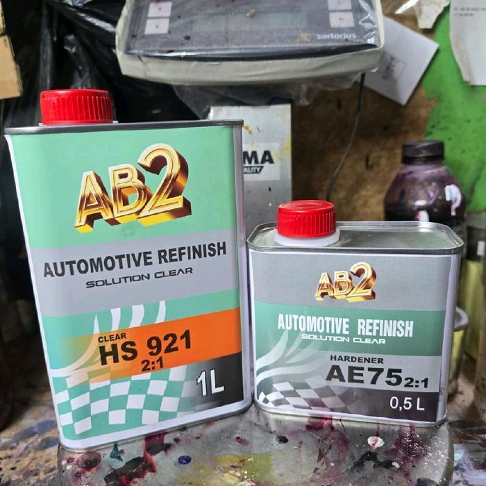 AB2 CLEAR COAT AB2 921 HS 2:1 Mudah Aplikasi Daya Kilap Bagus - 500ML CLEAR + 250ML HARDENER