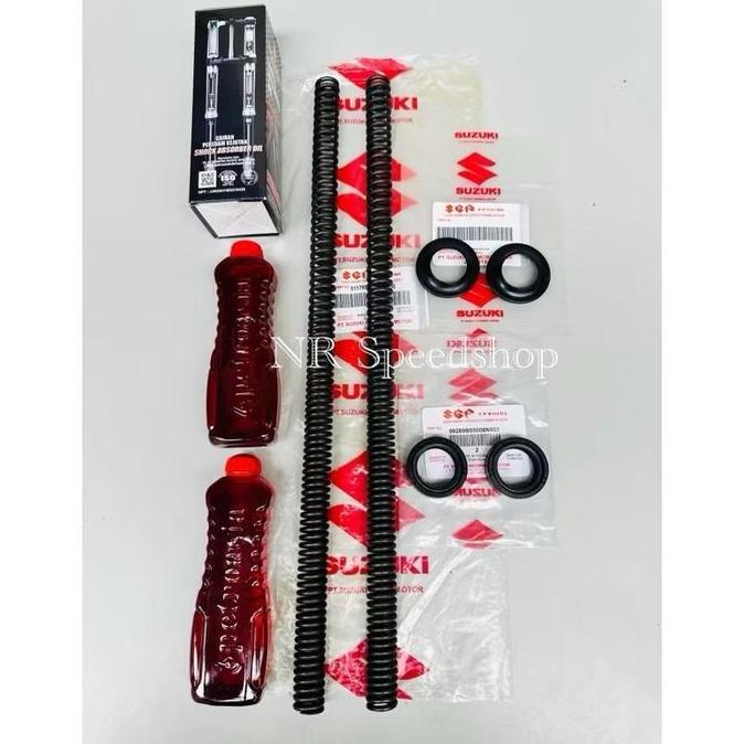 Paket Per Shock Satria Fu 150 Per Sok Depan + Seal Shock + Oli Shock SGP