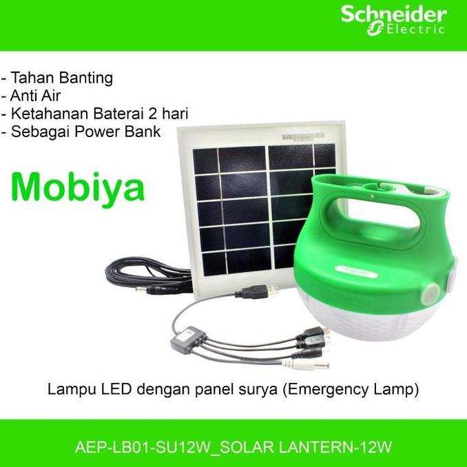 Promo Mobiya Schneider Electric Ts-170S Lampu Led Panel Surya Aep-Lb01-Su12W Solar Lantern