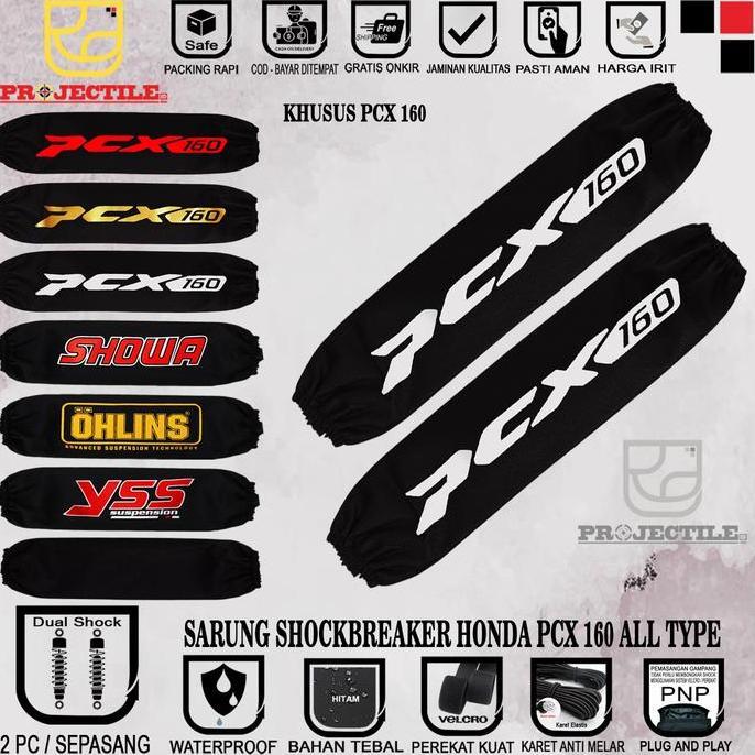 [sepasang/2 pc] Sarung Shock Breaker Cover pelindung per breaker motor logo honda PCX 160 PCX 150 YS