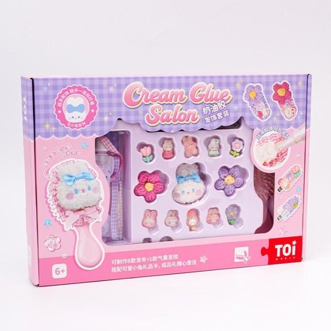 OHSOME Cream Glue Salon Comb DIY Set Mainan Kerajinan Tangan Rakit Sisir Mainan Salon DIY