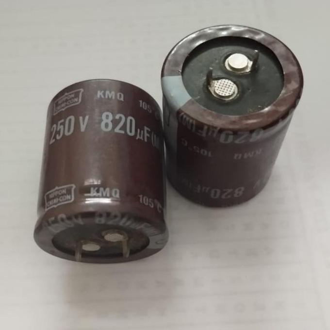 BEJ27 ELCO CAPACITOR 820UF 250V NIPPON CHEMICON KMQ - ORIGINAL JAPAN