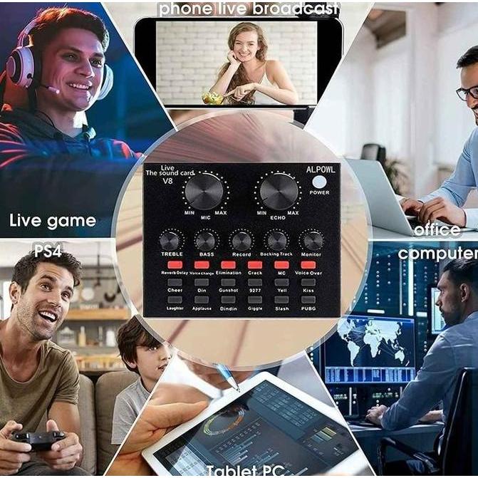 Condenser Microphone Kit Bm-800 Mic Kit With Live Sound Card