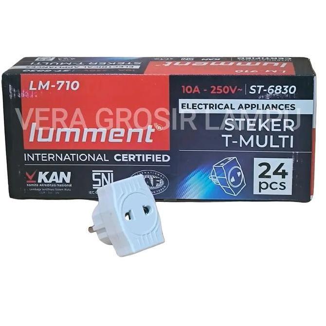 Steker T multi LUMMENT ST-6830 terminal kuningan / Tee multi 3 way LUMMENT ST-6830 terminal kuningan