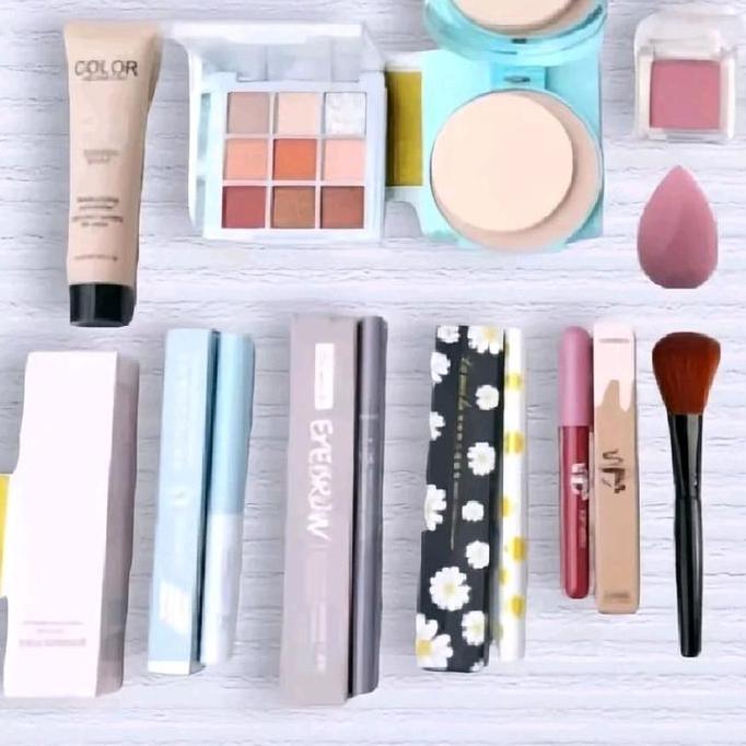 paket kosmetik murah 10 item lengkap blush on