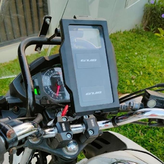 Tikacell- Phone Holder Gub Plus 17 Ballhead - Terproof Holder Motor Holder Sepeda Aluminium Motorcyc