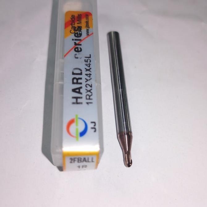 BALL NOSE 1RX2X4X45L ENDMILL BALL NOSE D2MM R1 SHANK 4MM L45MM JJ TOOL FORSALE